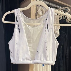 Varley mesh detail cropped workout top